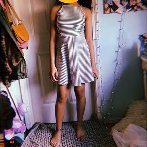 Black and white stripped dress